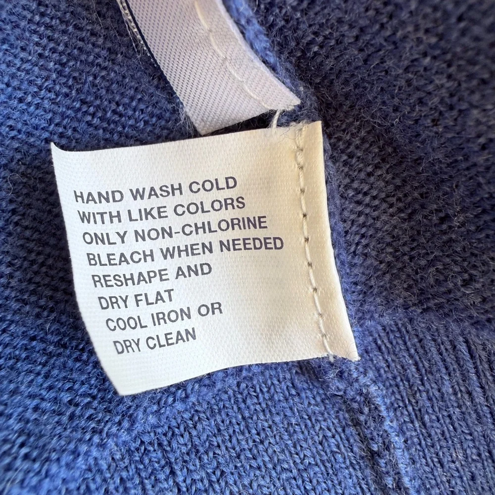 Gap Men’s Merino Wool V-Neck Sweater Blue Size Medium